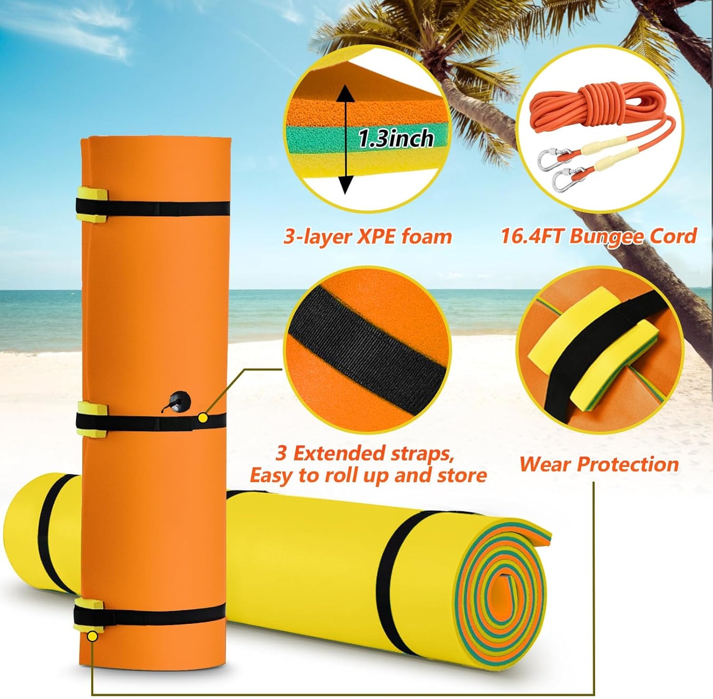 Floating Mat - 12 x 5 Ft Floating Water Mat for Lake
