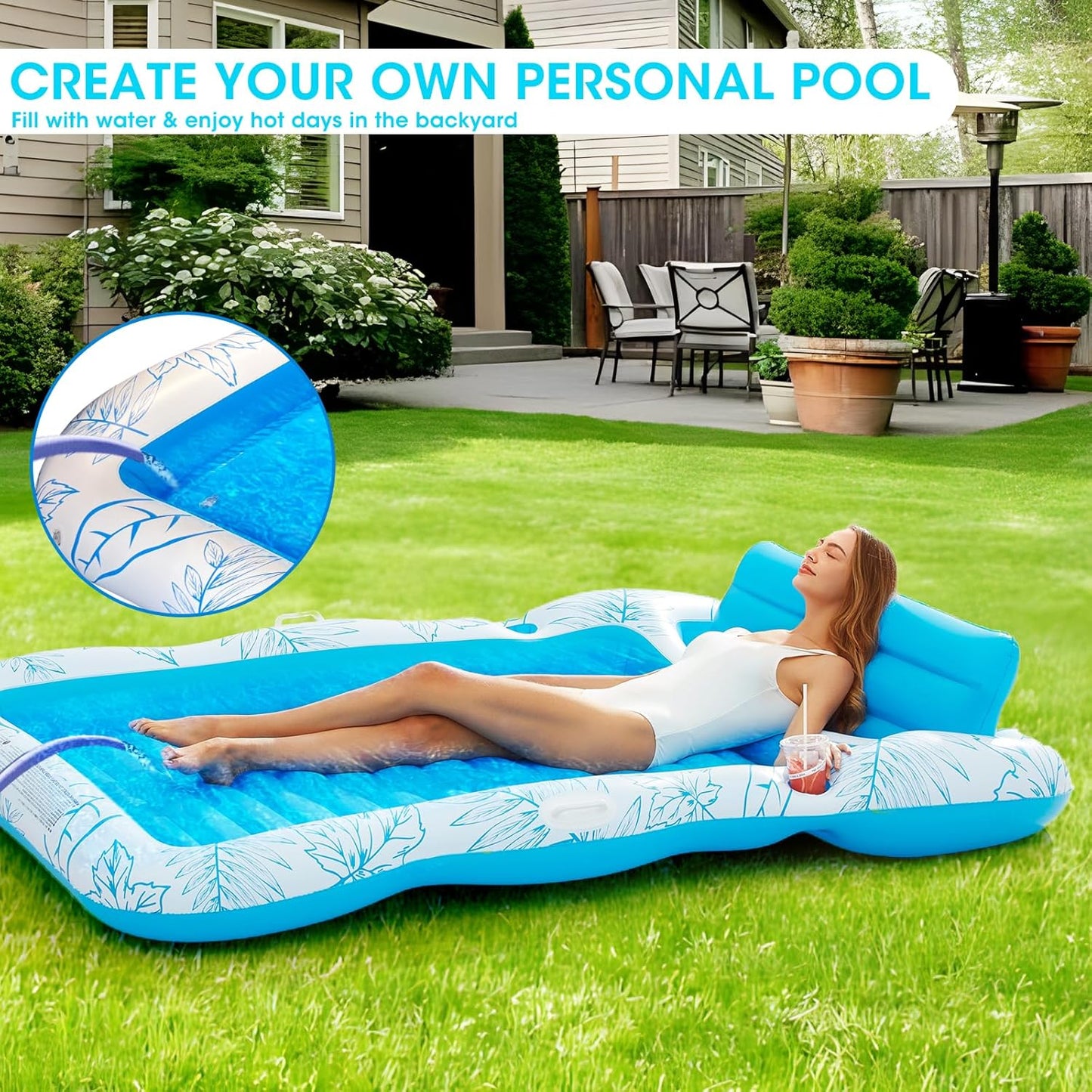 Large Beach Sun Tanning Floaty Raft Sunbathing