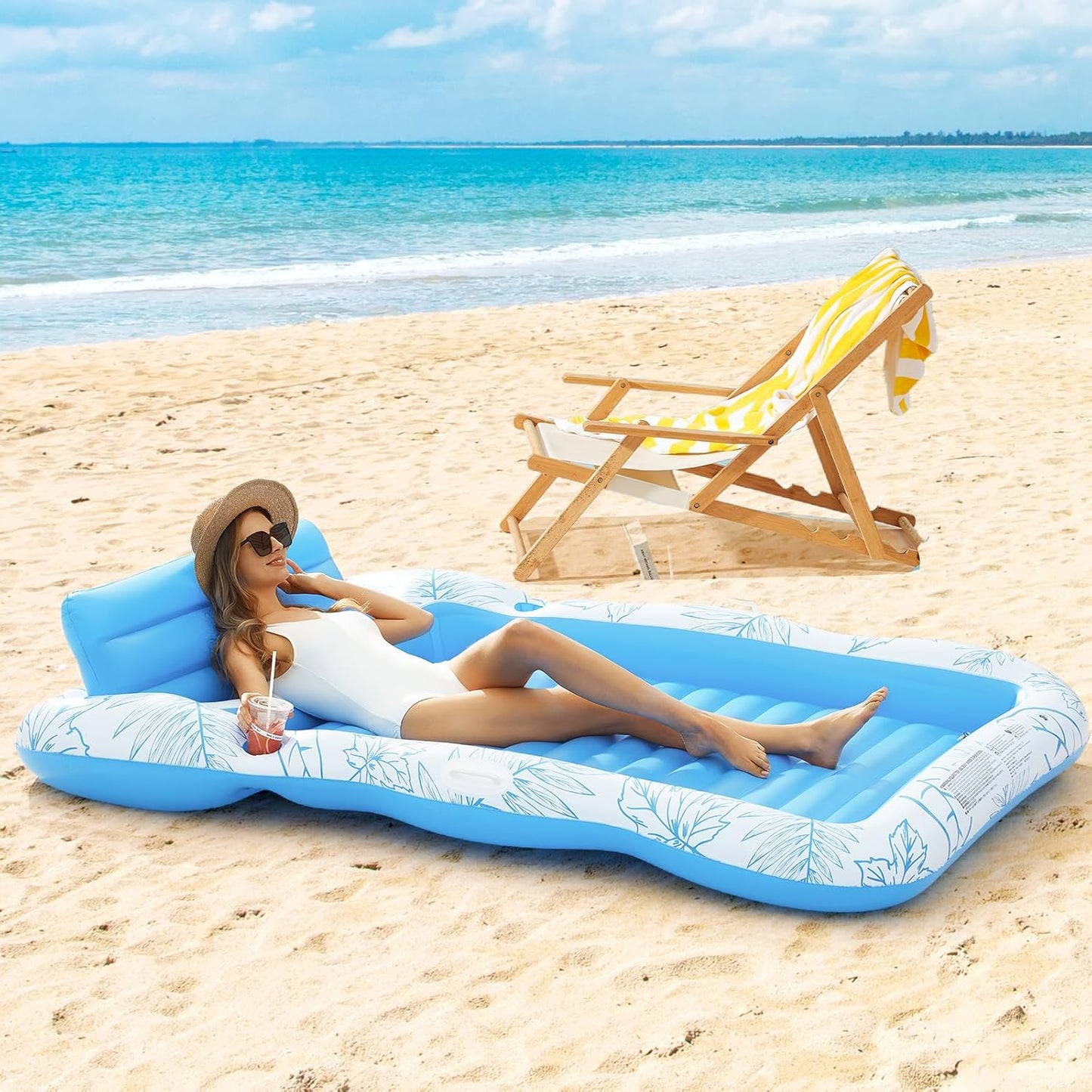 Large Beach Sun Tanning Floaty Raft Sunbathing